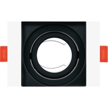 Hero Led Marbella Kare Beyaz + Siyah Dekoratif Spot Kasası