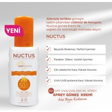 Nuctus Güneş Kremi 50+ Spf Uva/uvb 200 ml Sprey Aile Boyu Kullanım