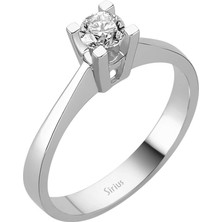 Sirius Pırlanta G Renk 0,35 Karat Pırlanta Tektaş Yüzük 0417R0165