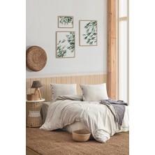 Berolige Easy Boho Kahve Çift Kişilik Yıkamalı Iplik Boya Nevresim Takımı