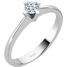 Sirius Pırlanta F Renk 0,21 Karat Pırlanta Tektaş Yüzük 0417R0167