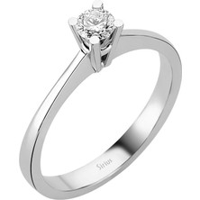 Sirius Pırlanta F Renk 0,22 Karat Pırlanta Tektaş Yüzük 0417R0170