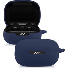 Dlrcase Jbl Wawe 300 Uyumlu Kılıf Model Mat Silikon Soft Kancalı Sf7 Lacivert