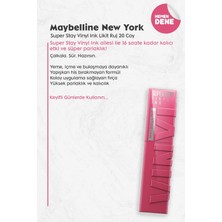 Maybelline New York Super Stay Vinyl Ink Likit Ruj 20 Coy