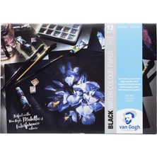 Van Gogh Black Watercolour Pad 360GR Siyah Sulu Boya Blok 12 Sayfa A4 (21X29.7CM)