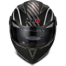 Ncr Çene Açılır Kask Vizörlü Siyah-Beyaz Xl Beden Ece Belgeli