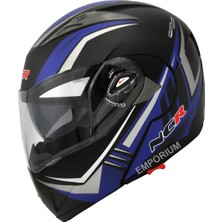 Ncr Çene Açılır Kask Vizörlü Mat-Mavi S Beden Ece Belgeli