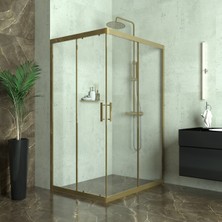 Tekno Duşakabin Bronze Rigel 6 mm Şeffaf Cam Dikdörgen Duşakabin