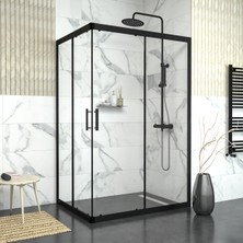 Tekno Duşakabin Black Rigel 6 mm Şeffaf Dikdörtgen Duşakabin