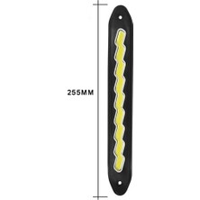 Hubstein Ayarlanabilir Esnek Zikzak Cob LED Su Geçirmez Gündüz Ledi Beyaz Drl Farı Dc 12V