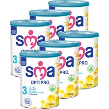 SMA Optipro 3 1-3 Yaş Bebek Devam Sütü 800 gr x 6 Adet