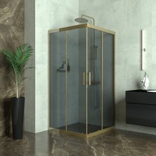 Tekno Duşakabin Bronze Vega 6 mm Füme Cam Kare Duşakabin