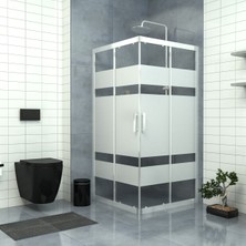 Tekno Duşakabin Silver Vega 6 mm Kumlamalı Kare Duşakabin