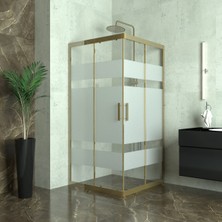 Tekno Duşakabin Bronze Vega 6 mm Kumlamalı Cam Kare Duşakabin