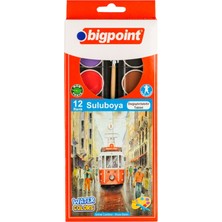 Bigpoint Suluboya 12+1 Renk (Değiştirilebilir Tablet) + Fırça Hediyeli