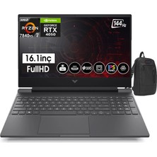 Hp Victus Ryzen 7 7840HS 32GB Ddr5 Ram 1tb SSD 6gb RTX4050 16,1 Inç 144Hz IPS Fhd Freedos Taşınabilir Bilgisayar Z7Z587EAW05+ZETTAÇANTA