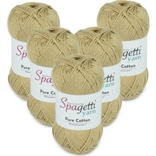 Spagetti Yarn Pure Cotton 5'li Sütlü Kahve El Örgü Ipliği