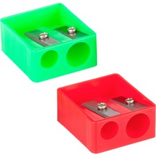 Bigpoint Çiftli Kalemtraş 1 Adet Çocuklar İçin Güvenli Kullanım Renkli Tasarım