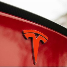 Ipg Tesla Model 3 Özel Kesim Logo Seti - Direksiyon Ön Arka Jantlar ve Sensörler Için 9'lu Tesla Logo Sticker Seri