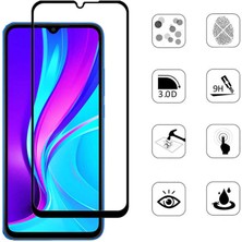 HEPTEKİLETİŞİM Xiaomi Redmi 9c Ekran Koruyucu Kırılmaya Dayanıklı Cam Koruyucu (Muzy-5d)