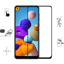 HEPTEKİLETİŞİM Samsung Galaxy A21S Ekran Koruyucu Kırılmaya Dayanıklı Cam Koruyucu (Muzy-5d)