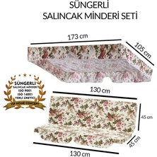 Nelson Salıncak Minder Seti Tenteli Salıncak Minder Seti 2 Kişilik Süngerli Ingiliz Gülü