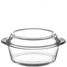 Paşabahçe Borcam Kapaklı Yuvarlak Tencere 2100 cc 59003