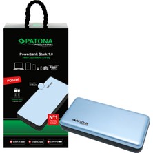 Patona Premium Powerbank Stark 1.0 PD65W 20000MAH Usb-C - Lightning 2 Entegre Şarj Kablosu ile