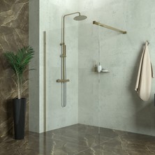 Tekno Duşakabin Bronze  Tetra 6mm Şeffaf Cam Seperatör Duşakabin