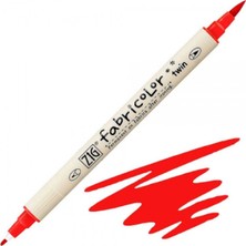 Zig Fabricolor Marker Twin Kumaş Kalemi Red 020