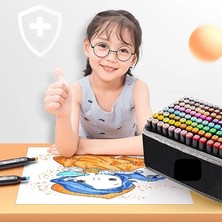 Dodocool Touch Marker Art Çift Uçlu 168 Adet Kalem Seti Çantalı Premium Keçeli Boyama Kalemi