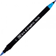 Zig Art & Graphic Twin Tut-80 Fırça Uçlu Marker Cobalt Blue 034