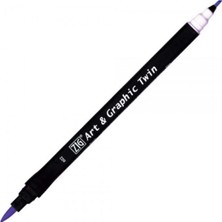 Zig Art & Graphic Twin Tut-80 Fırça Uçlu Marker English Lavander 602