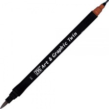 Zig Art & Graphic Twin Tut-80 Fırça Uçlu Marker Brown 072