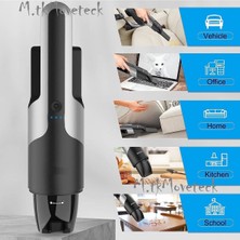 Mtk V1 Araç Içi Temizlik Için Mini El Süpürgesi Şarj Edilebilir Powerbank Tip Araba Süpürgesi Değiştirilebilir Başlık