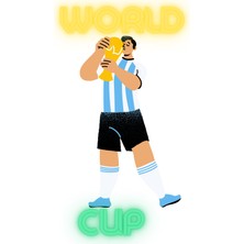 Uğur Mobilya 3D Fifa Worldcup Fifa Dünya Kupası Altın Mini Boy 15 cm (Içi Dolu)