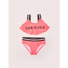 Mercan Volanlı Kız Çocuk Bikini Takım DB200790BT