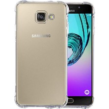 Kzy Samsung Galaxy A9 2018 ile Uyumlu Kapak Airbag Antishock Köşe Korumalı Şeffaf Silikon Kılıf