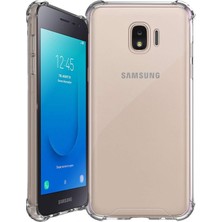 Kzy Samsung Galaxy J2 ile Uyumlu Kapak Airbag Antishock Köşe Korumalı Şeffaf Silikon Kılıf