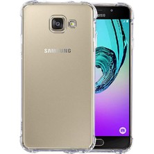 Kzy Samsung Galaxy A3 2016 ile Uyumlu Kapak Airbag Antishock Köşe Korumalı Şeffaf Silikon Kılıf