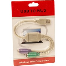 Melek Store  Powermaster PM-2505 USB To Ps2 Klavye/mouse Çevirici