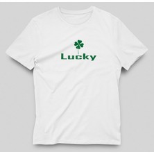 Prospettiva Erkek Beyaz Şanslı / Lucky Symbol T-Shırt