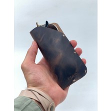 MAT DERİ Rayban Gözlük Kabı Efektli Hakiki Deri El Yapımı Slim Okuma Gözlük Kılıfı
