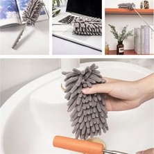 Miniya Buffer® Teleskopik 3'lü Mop Toz Alma Püskülü Çok Fonksiyonlu Temizlik Seti