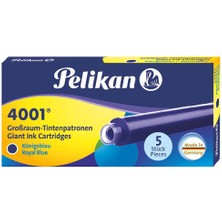 Pelikan Pelikan 4001 Uzun Dolmakalem Kartuşu 6 Adet Mavi