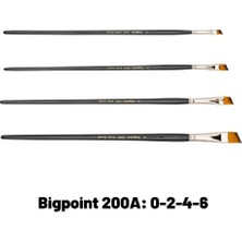 Bigpoint 200A Serisi Sentetik Kıl Yan Kesik Fırça 4'lü Set 0-2-4-6