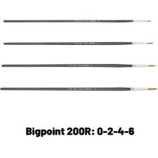 Bigpoint 200R Serisi Sentetik Kıl Yuvarlak Fırça 4'lü Set 0-2-4-6
