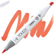 Shinhan Art Touch Twın Brush Pen : Çift Taraflı Marker : R14 Vermilion