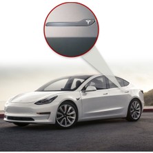 Ipg Tesla Model 3 - Model Y Için Özel Kesim Tesla Logolu Kapı Kolu Sticker Seti (4'lü Set)