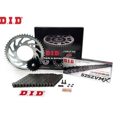 DID Zincir Dişli Seti Bmw F 800 Gs (800 Cc)  (2008-2018)  Zincir : DID-525ZVM-X (ÇELIK)-116  Dişli: Sunstar (16T) - Jt (42T)  Bmw  F 800 Gs  800CC  (Arka Dişli Deliği Ø 10.5 Mm)   2008--
